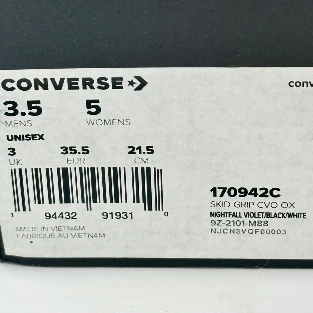 Converse Skid Grip CVO Sneakers Unisex Archive 80s - Nightfall Purple Violet